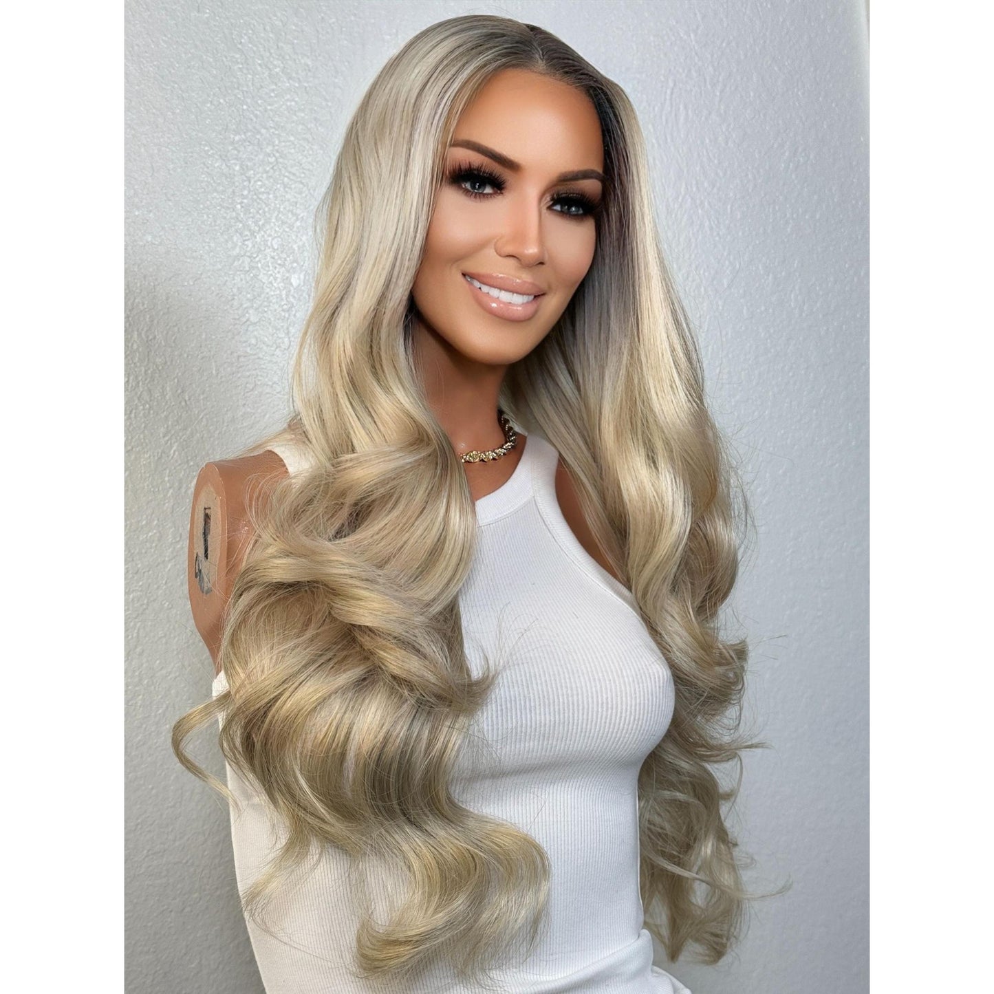 "GRETA" HD INVISIBLE LACE WIG 24" - ASH BLONDE