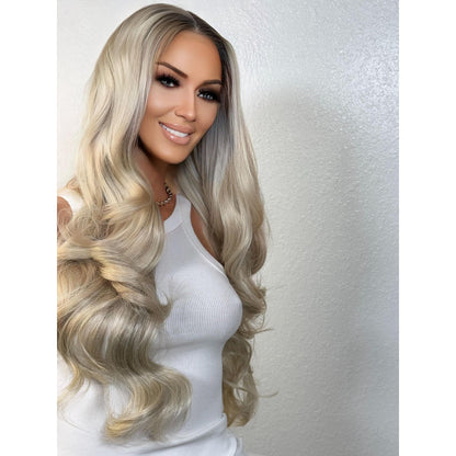 "GRETA" HD INVISIBLE LACE WIG 24" - ASH BLONDE