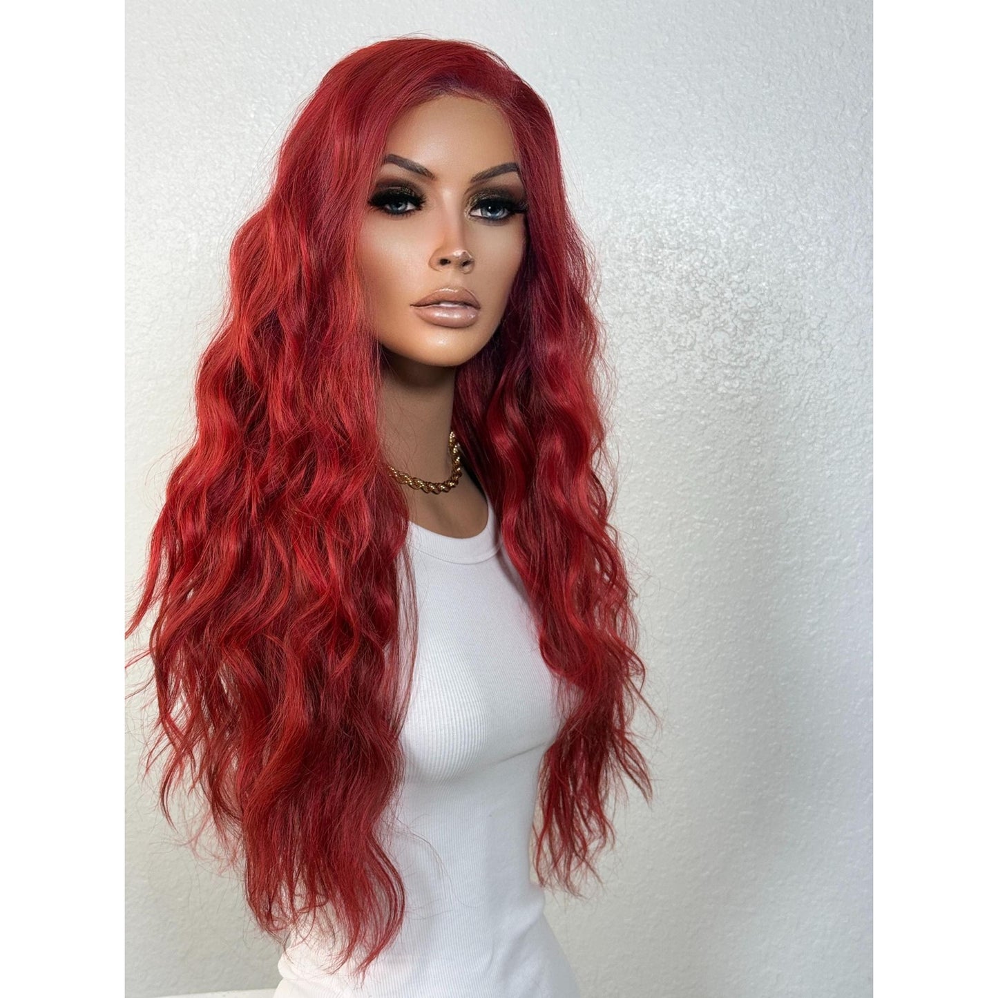 "FIRE" MONOFILAMENT WIG 22" - RED