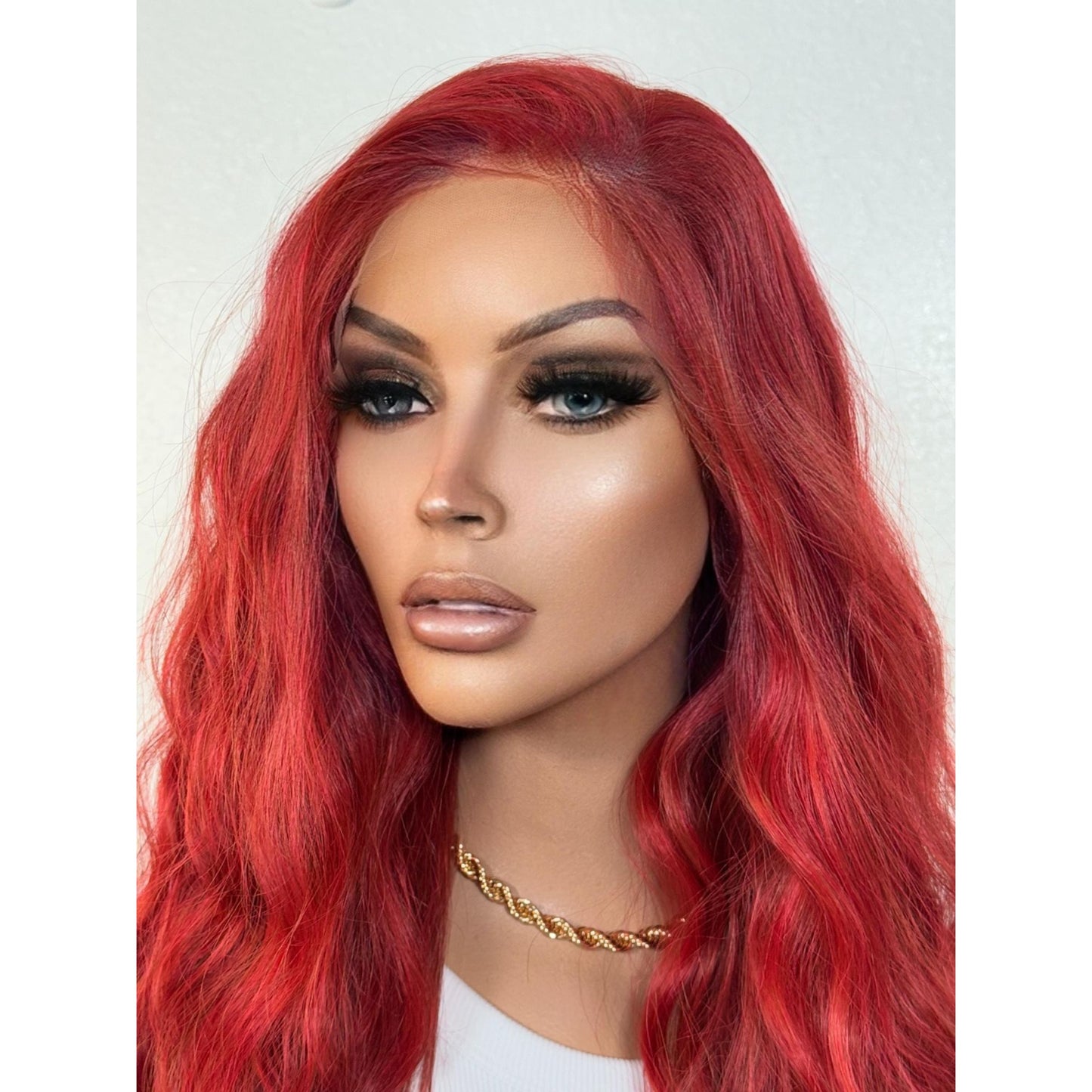 "FIRE" MONOFILAMENT WIG 22" - RED