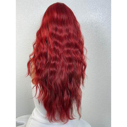 "FIRE" MONOFILAMENT WIG 22" - RED