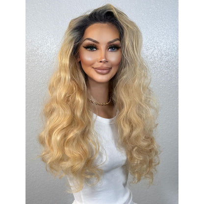 "PAMELA" HD INVISIBLE LACE WIG 22" - OMBRE BLONDE