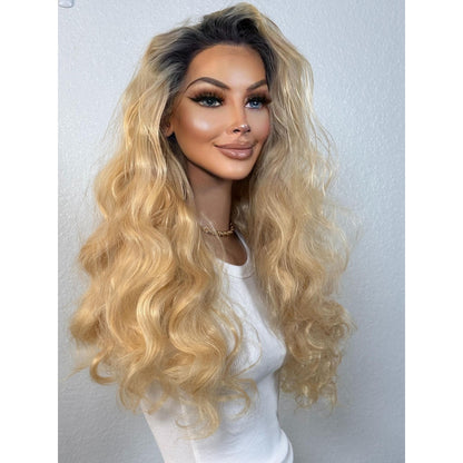 "PAMELA" HD INVISIBLE LACE WIG 22" - OMBRE BLONDE