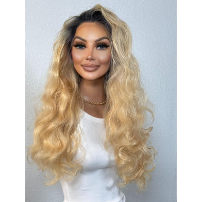 "PAMELA" HD INVISIBLE LACE WIG 22" - OMBRE BLONDE