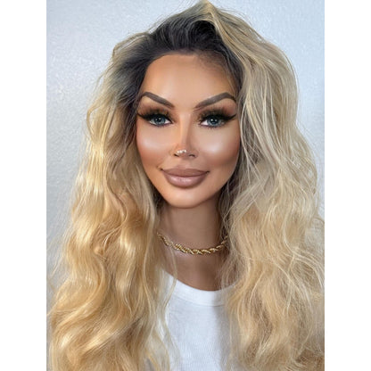 "PAMELA" HD INVISIBLE LACE WIG 22" - OMBRE BLONDE