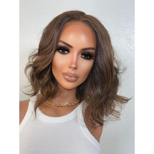 "TARYN" LACE FRONT WIG 10" - GOLDEN BROWN