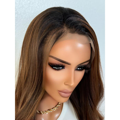 "PENNY" HD INVISIBLE LACE WIG 24" - BROWN BALAYAGE