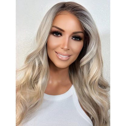 "SULLIVAN" HD INVISIBLE LACE WIG 24" - PLATINUM BLONDE