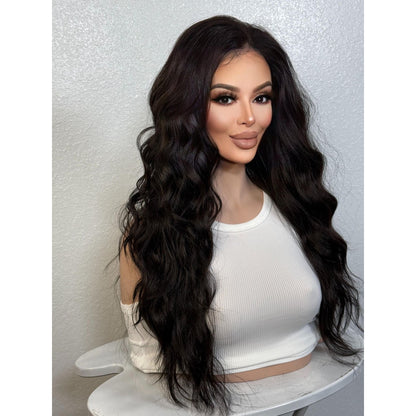 "PRIYANKA" MONOFILAMENT WIG 22" - NATURAL BLACK