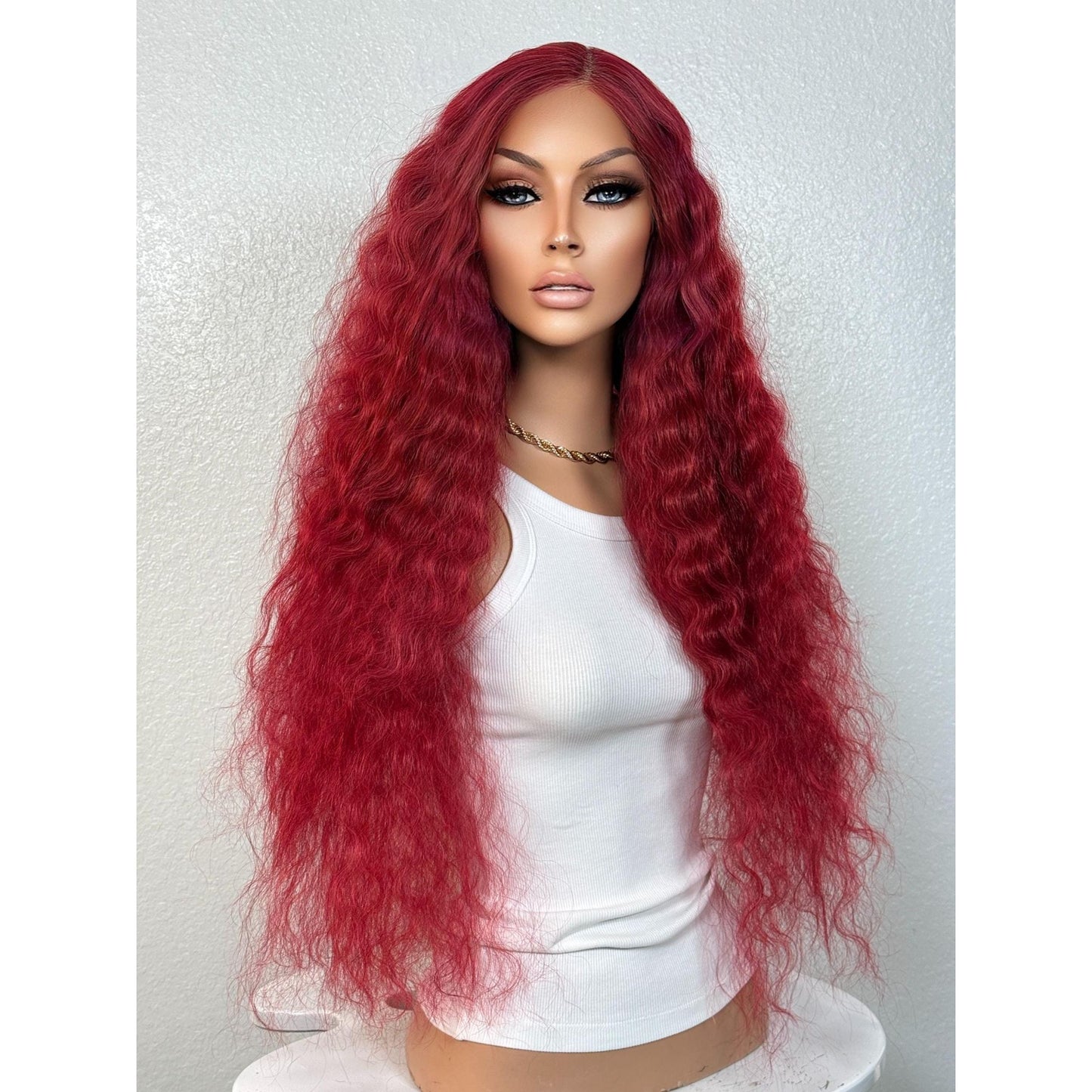 "ARIEL" MONOFILAMENT WIG 30" - RED