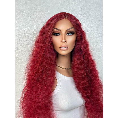 "ARIEL" MONOFILAMENT WIG 30" - RED