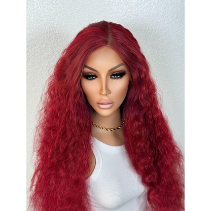 "ARIEL" MONOFILAMENT WIG 30" - RED