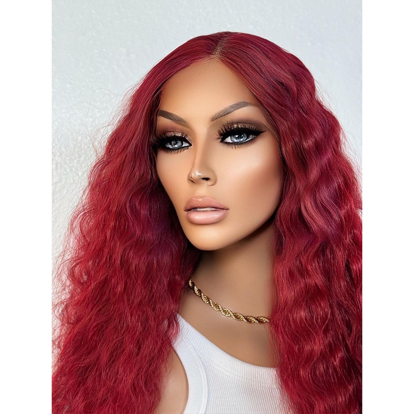 "ARIEL" MONOFILAMENT WIG 30" - RED