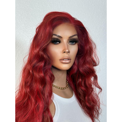 "CHERRY" MONOFILAMENT WIG 22" - RED