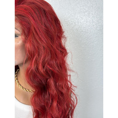 "CHERRY" MONOFILAMENT WIG 22" - RED