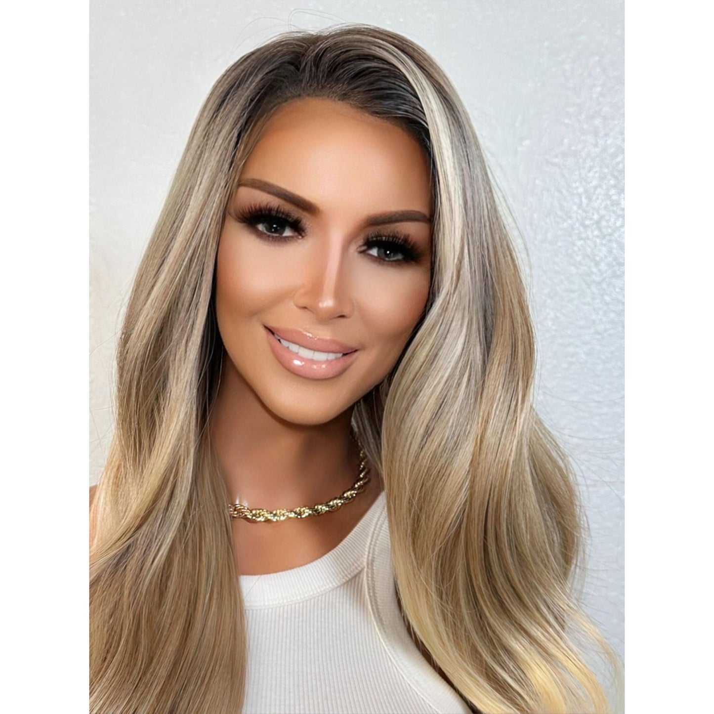 "GRETCHEN" HD INVISIBLE LACE WIG 24" - BLONDE