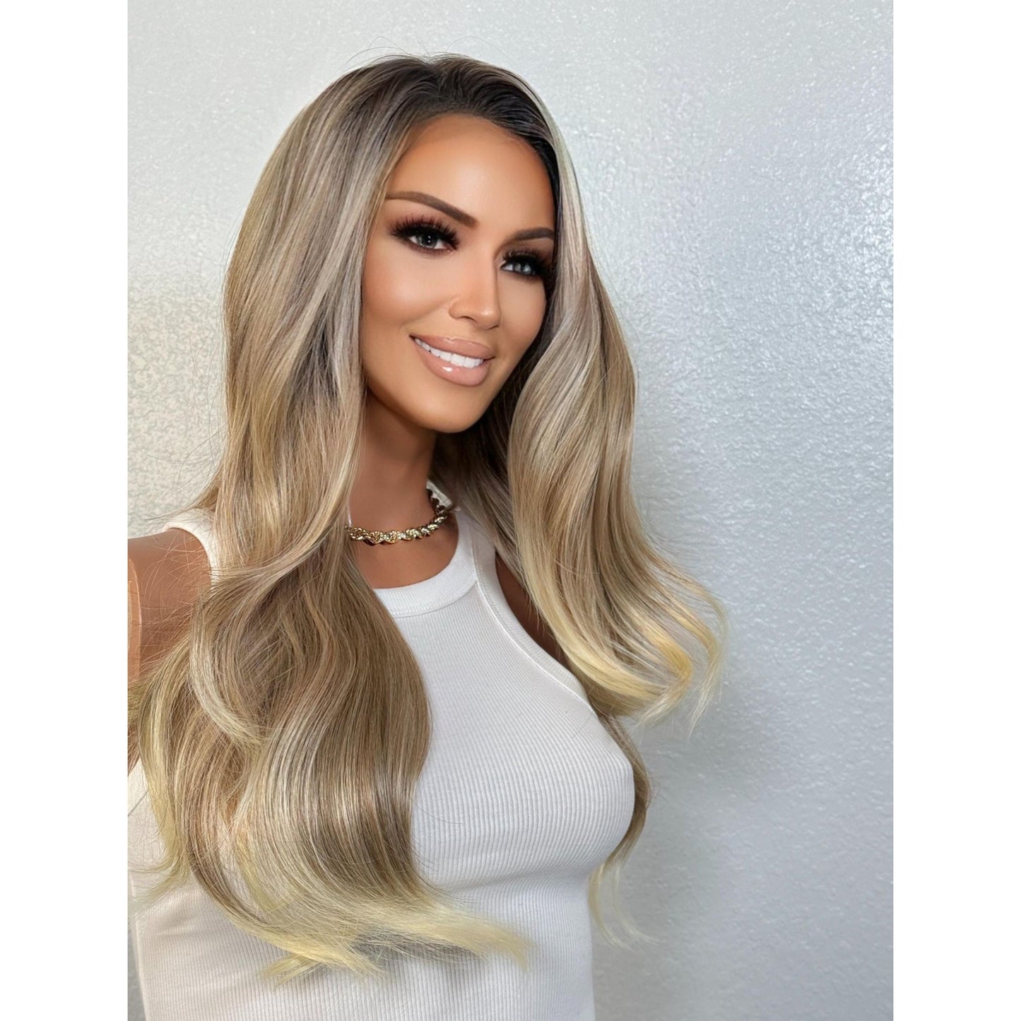 "GRETCHEN" HD INVISIBLE LACE WIG 24" - BLONDE