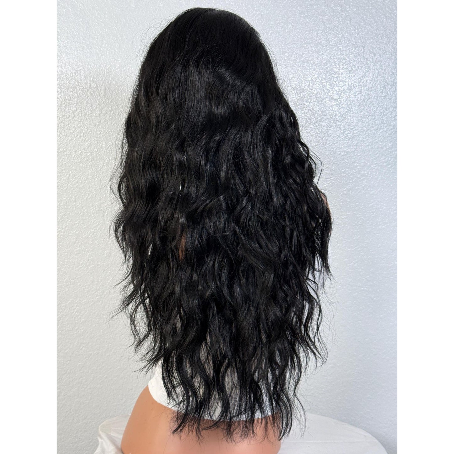 "LENA" MONOFILAMENT WIG 24" - OFF BLACK