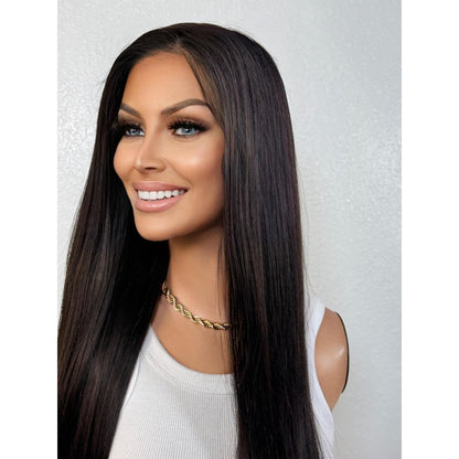 "SELENA" MONOFILAMENT WIG 28" - BLACK