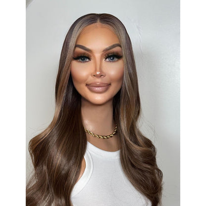 "CORY" HD INVISIBLE LACE WIG 24" - BROWN HAZELNUT