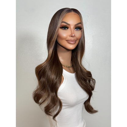 "CORY" HD INVISIBLE LACE WIG 24" - BROWN HAZELNUT