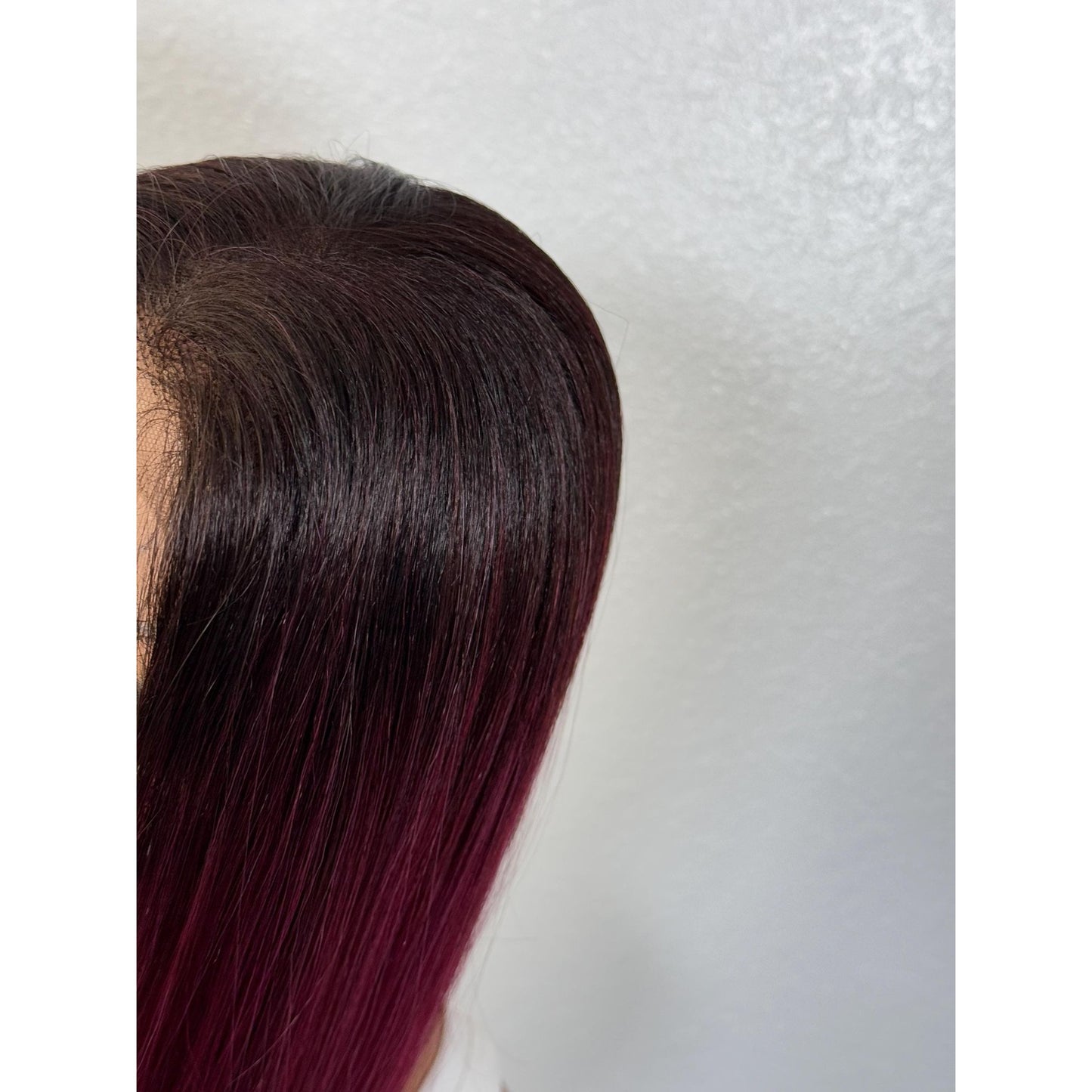 "MERLOT" MONOFILAMENT WIG 28" - BURGUNDY RED